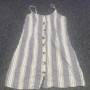 striped button up dress